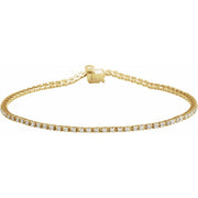 14K Gold Lab-Grown Diamond Line Bracelet — supplier product view