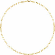 14K Gold Classic Paperclip Chain Bracelet — supplier product view