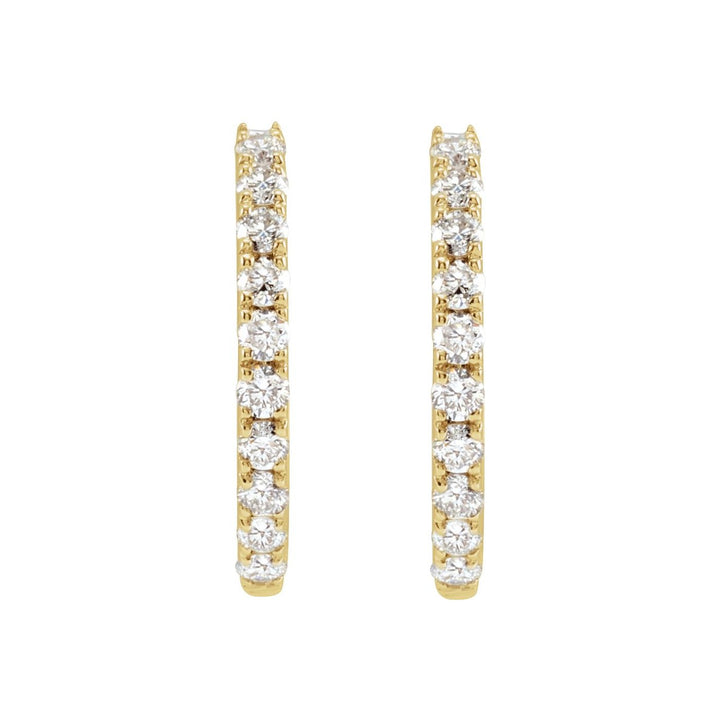 14K Gold Lab-Grown Diamond Hoop Earrings — supplier front/side views; sold as one pair