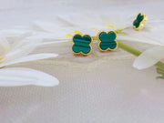 18K Leaf Clover Earring - De Oro Jewelry