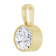 14K Gold Bezel Lab-Grown Diamond Pendant — supplier product view