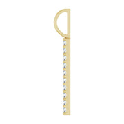 14K Gold Natural Diamond Bar Pendant — supplier product view