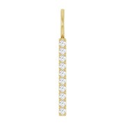 14K Gold Natural Diamond Bar Pendant — supplier product view