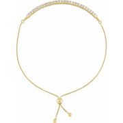 14K Gold Lab-Grown Diamond Bolo Bracelet — supplier product view