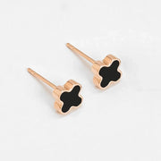 18K Leaf Clover Stud Earring - De Oro Jewelry