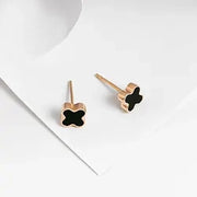 18K Leaf Clover Stud Earring - De Oro Jewelry