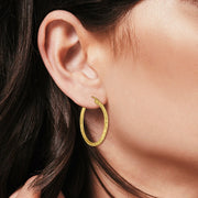 14K Fine Huggie Hoop Medium Earring - De Oro Jewelry