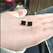 18K Leaf Clover Earring - De Oro Jewelry