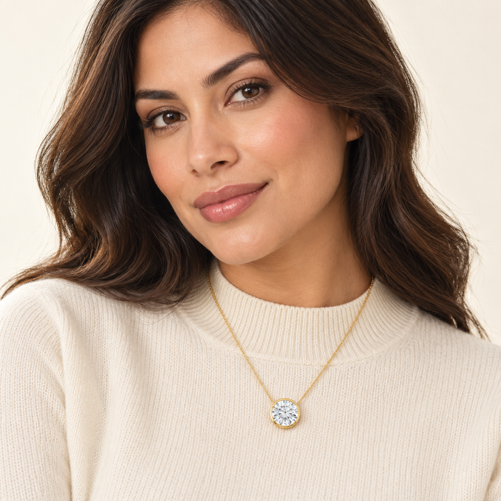 DO-FINE-056 14K — AI styling illustration; approximate scale, see product measurements; styling chain not included
