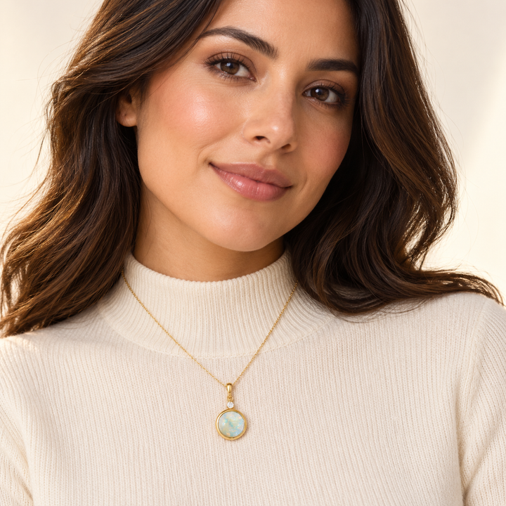 DO-FINE-057 14K — AI styling illustration; approximate scale, see product measurements; styling chain not included