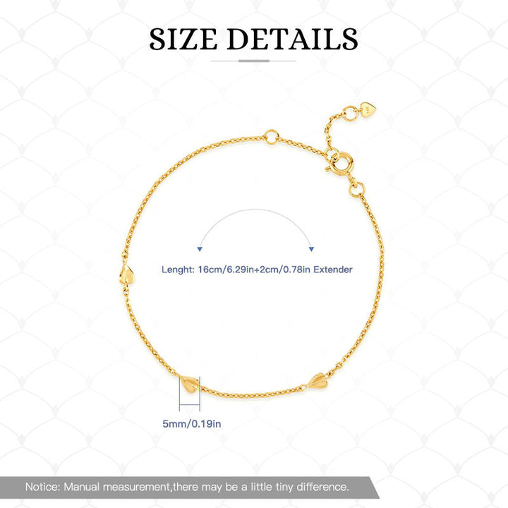 Fine Heart Bracelet - De Oro Jewelry