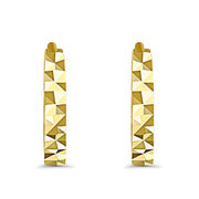 Square Cut Huggie Hoop Small Earring - De Oro Jewelry