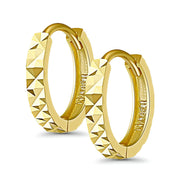 Square Cut Huggie Hoop Small Earring - De Oro Jewelry